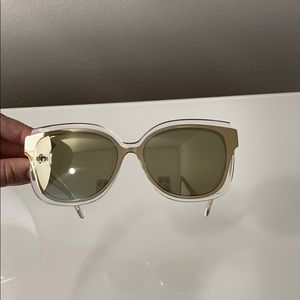 Tory Burch clear and gold sunglasses ty9046